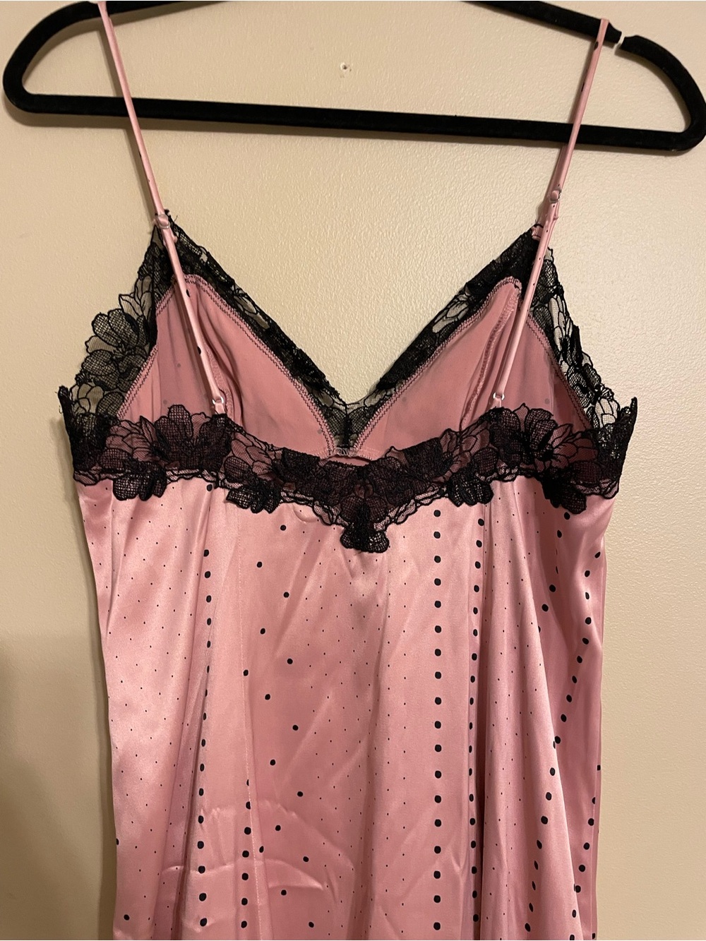 Victoria Secret pink polka dot lace slip dress size small - Picture 4 of 7